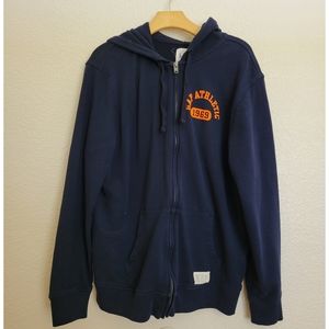 The Gap mens hoodie sweater navy blue and orange size L